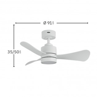 Ventilateur de plafond LED Zepelin II CCT (18W)