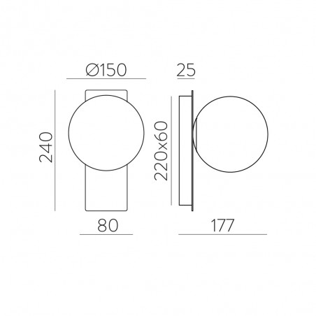 Aplique de pared Kin