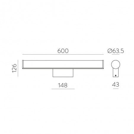 Applique de salle de bains Led Ura (19W)