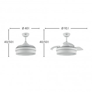 Ventilateur LED pales pliantes Nalon Mini CCT (48W)