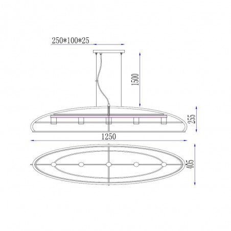 Lampe de suspension Dikra (5 lumieres)