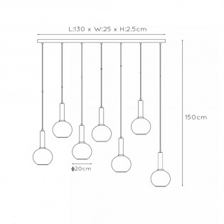 Lampe de suspension Marius (7 lumieres)