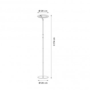 Lampadaire LED Celeste Dim (21W)