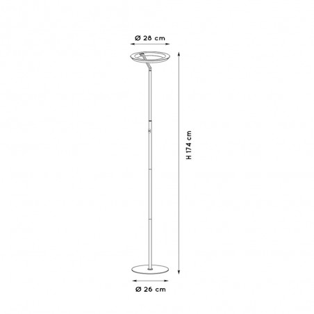 Lampadaire LED Celeste Dim (21W)