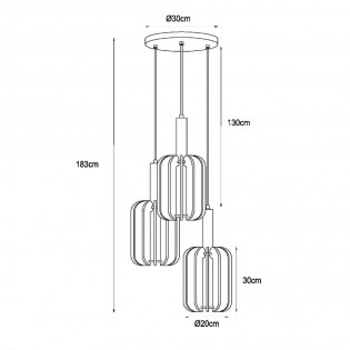 Lampe de suspension Rafal (3 lumieres)