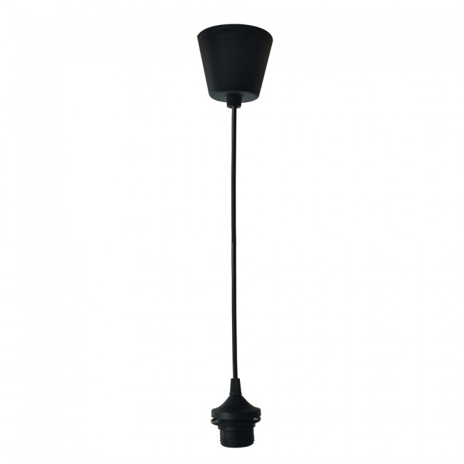 Support lampe de plafond E27 matt noir