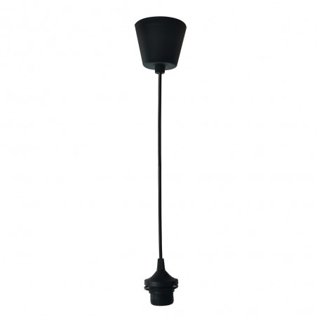 Support lampe de plafond E27 matt noir