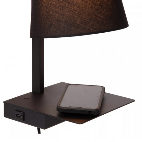 Applique murale avec étagère et USB Gregory
