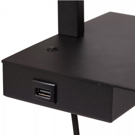 Applique murale avec étagère et USB Gregory