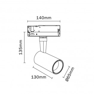 Foco LED carril trifásico...