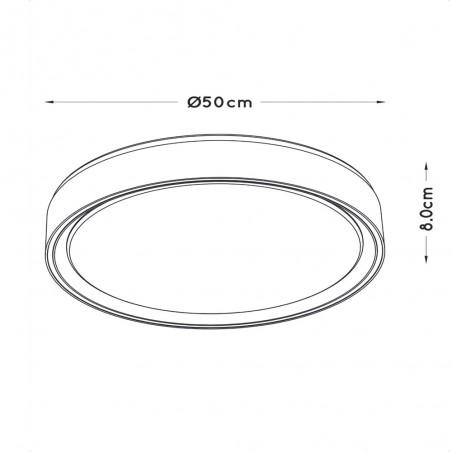 Plafonnier LED Nuria 3-Step Dim (36W)