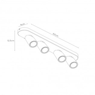 Regletté du spots LED Xyrus (4x5W)