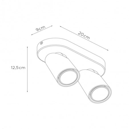 Regletté du spots LED Xyrus (2x5W)