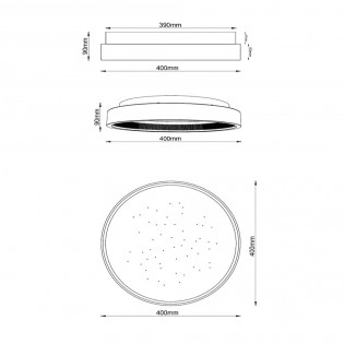 Plafonnier LED Estreja (40W+10W)
