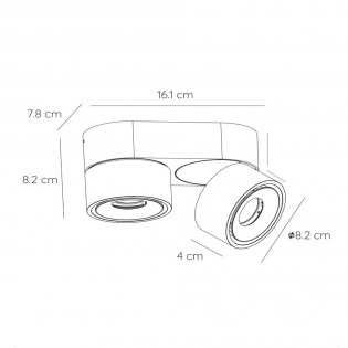 Plafonnier LED Yumiko (2x10W)
