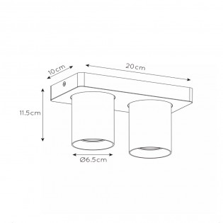 Bandeau du spots LED Nigel (2x5W)
