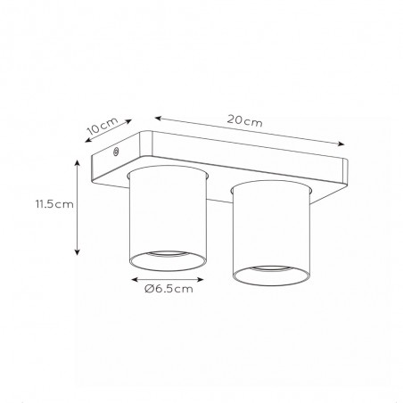 Bandeau du spots LED Nigel (2x5W)