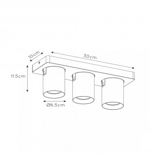 Bandeau du spots LED Nigel (3x5W)