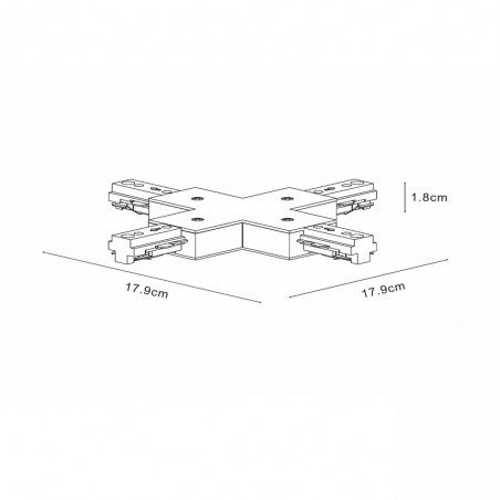 Connecteur + pour rail monophasé TRACK