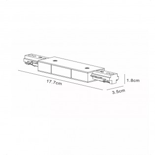 Connecteur intermédiaire pour rail monophasé TRACK