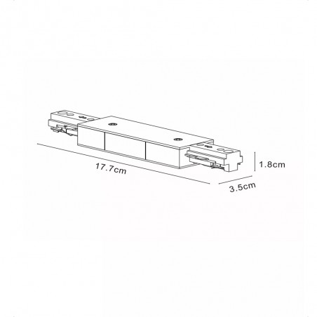 Connecteur intermédiaire pour rail monophasé TRACK