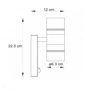 Applique LED à détecteur de mouvement Arne (2x5W)