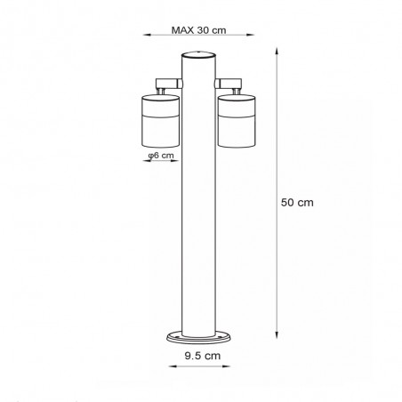 Balisé de exterieur LED Arne (2x5W)