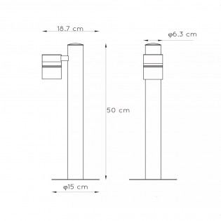 Balise murale extérieure LED Arne (5W)