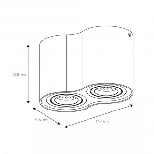 Plafonnier Tube (2 lumieres)