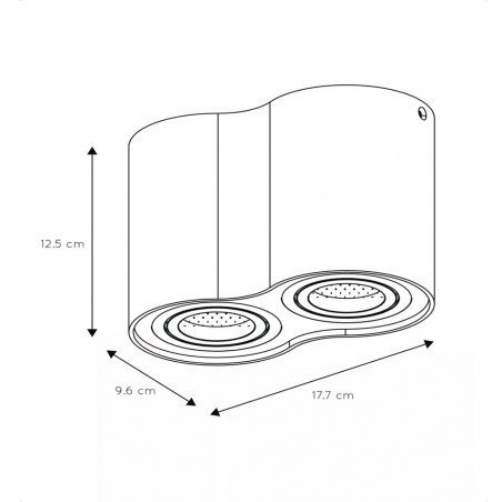 Plafonnier Tube (2 lumieres)