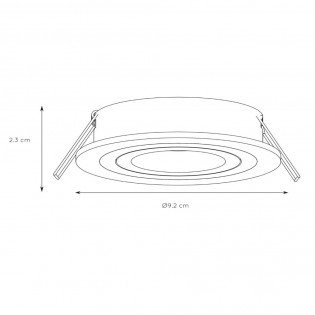 Encastré de plafond inclinable Tube