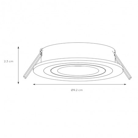 Encastré de plafond inclinable Tube