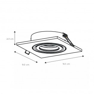 Encastré de plafond inclinable Tube II