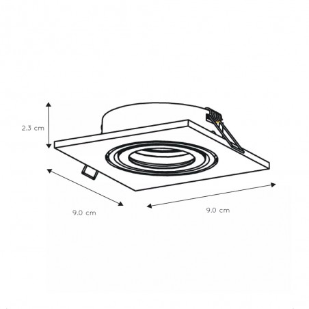 Encastré de plafond inclinable Tube II