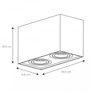Plafonnier Tube II (2 lumieres)