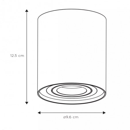 Spot plafonnier Tube II