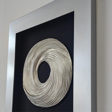 Tableau avec bois sculpté en 3D IV (60x60cm.)