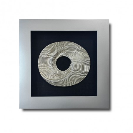 Tableau avec bois sculpté en 3D IV (60x60cm.)