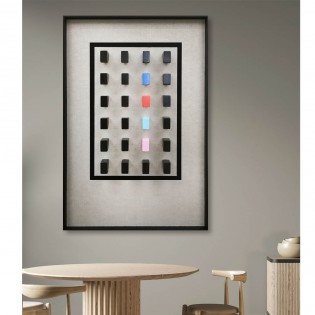Tableau avec bois sculpté en 3D V (90x60cm.)