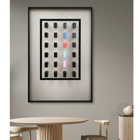 Tableau avec bois sculpté en 3D V (90x60cm.)
