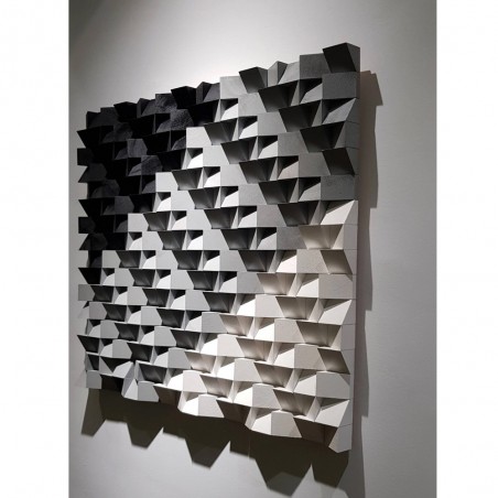 Tableau avec bois sculpté en 3D VIII (80x80cm.)