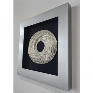 Tableau avec bois sculpté en 3D IV (60x60cm.)