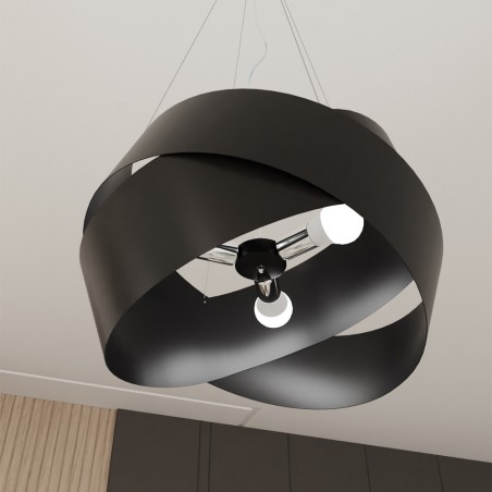 Lampe de plafond Tisla Noir