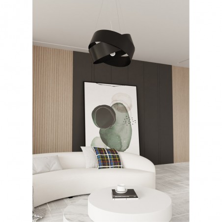 Lampe de plafond Tisla Noir