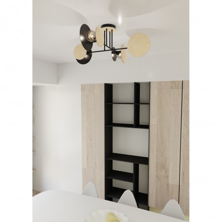 Plafonnier Olante Noir (4 lumieres)