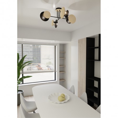 Plafonnier Olante Noir (4 lumieres)