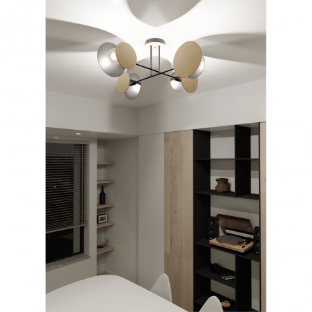 Plafonnier Olante Noir (4 lumieres)