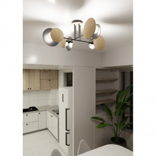 Plafonnier Olante Noir (4 lumieres)