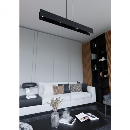 Lampe de plafond Tarlen Noir (4 lumieres)
