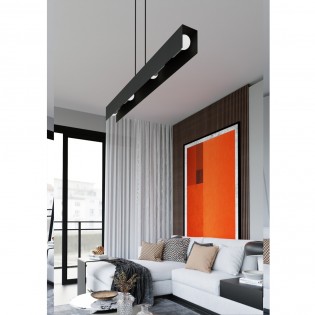 Lampe de plafond Tarlen Noir (4 lumieres)